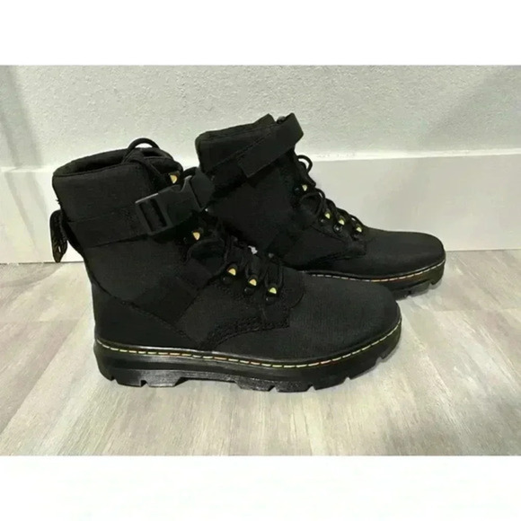 Dr. Martens Combs Tech ll Mens 10 Black Lace Up Buckle Combat Boots Doc New - Picture 5 of 12